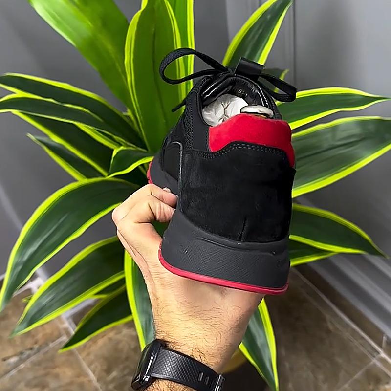Men's Mesh Patchwork Leather Sneakers