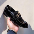 Crocodile Patent Leather Men's Loafers