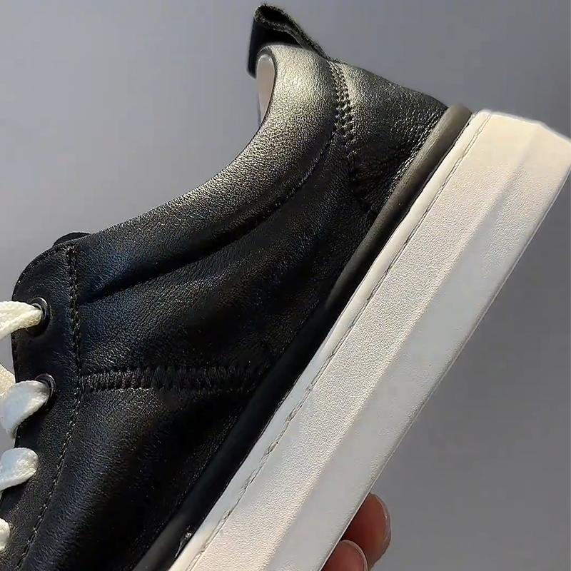 Men's Casual Soft Leather Board Shoes