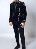 Velvet Embroidered Vintage Zipper Jacket