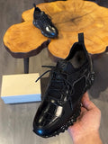Men's Embossed Leather Sneakers