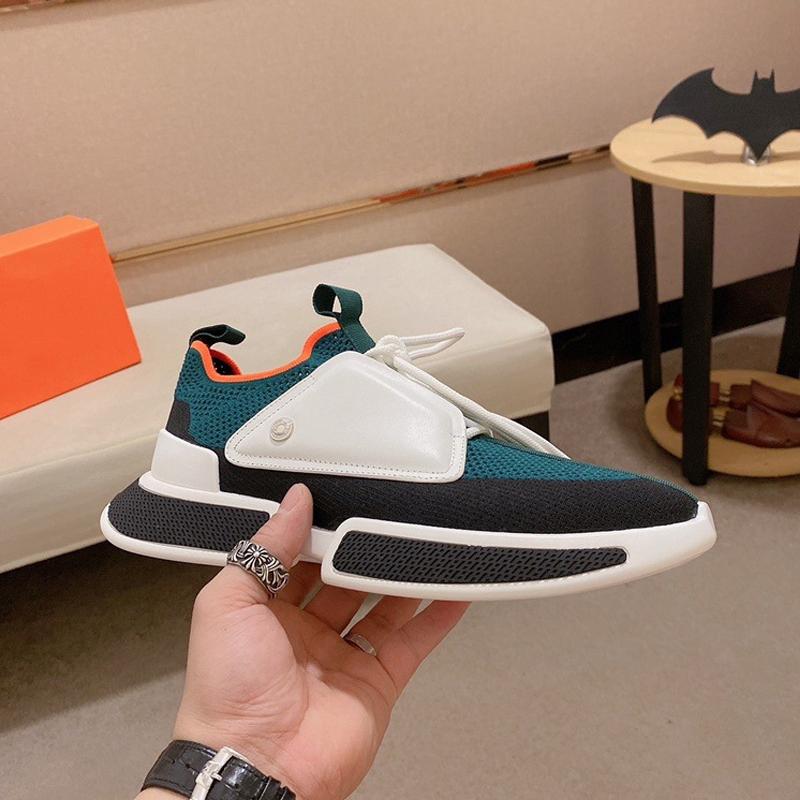 Men's Soft Sole Leather Mesh Casual Shoes