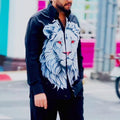 Lion Print Oversized Shirt