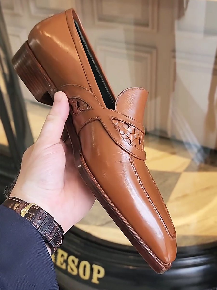 Saddle Strap Braided Men's Loafer