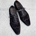 Suede Brogue Formal Men's Shoes
