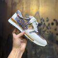 Men's Printed Retro Textured Leather Casual Shoes
