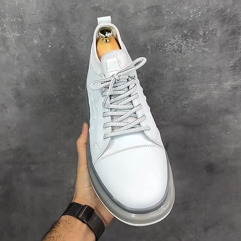 Men's Crystal Soft Sole Crocodile Print Casual Shoes