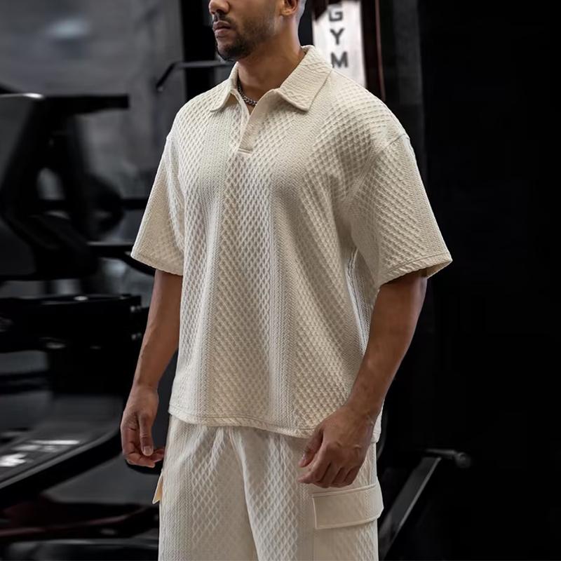 Waffle Knit Men's Two-Piece Set