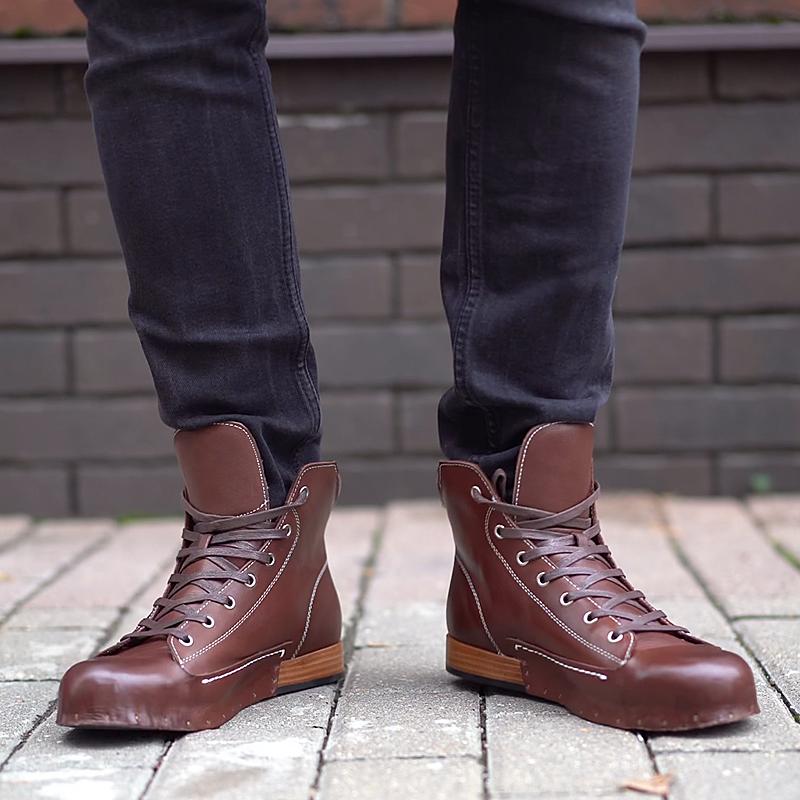 Men's Retro High Top Leather Boots
