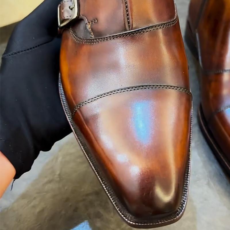 Men's 3-Buckle Chelsea Leather Boots