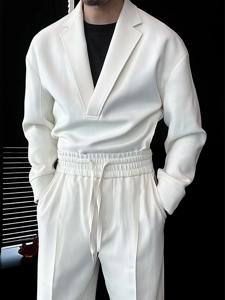 Side Double Zipper Lapel Top