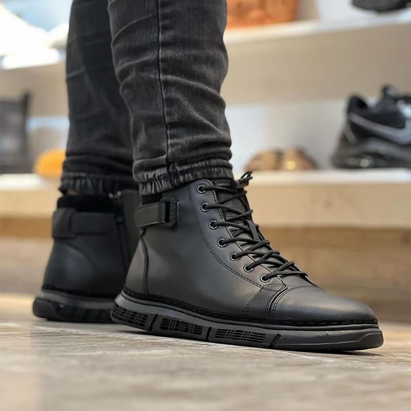 Men's Leather Lace-Up Soft Sole Casual Shoes