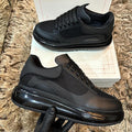 Men's Patent Leather Mesh Air Cushion Sneakers
