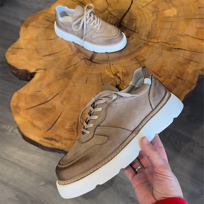 Men's Gradient Leather Casual Shoes