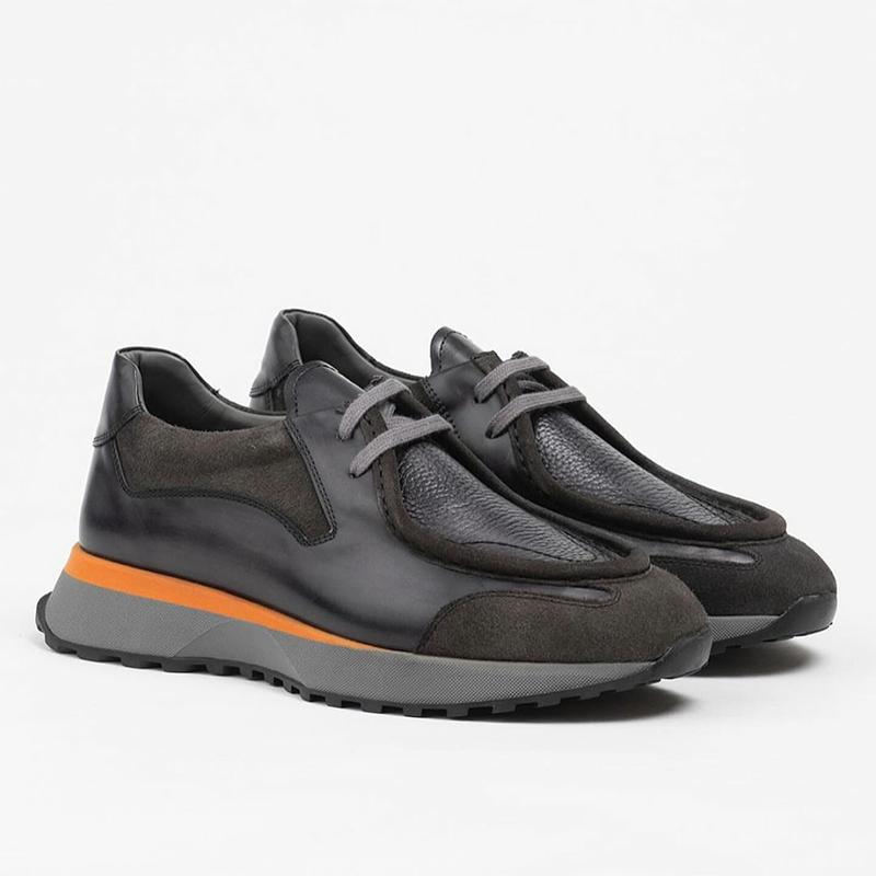 Leather Patchwork Suede Retro Men's Sneakers