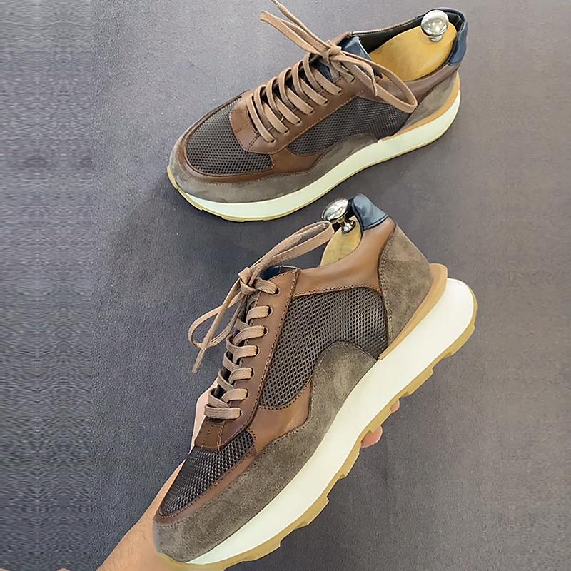 Men's Suede Mesh Retro Running Shoes