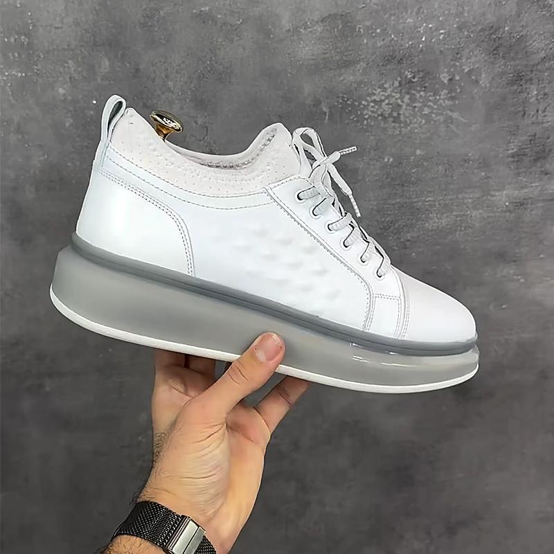 Men's Crystal Soft Sole Crocodile Print Casual Shoes