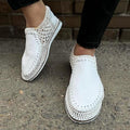 Men's Leather Knit Soft Sole Sandal