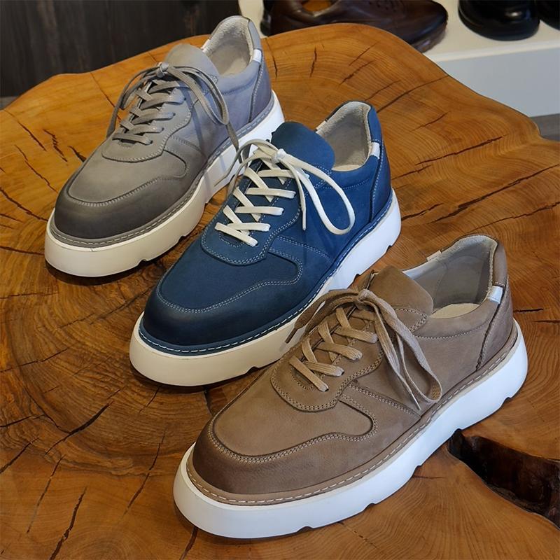 Men's Gradient Leather Casual Shoes