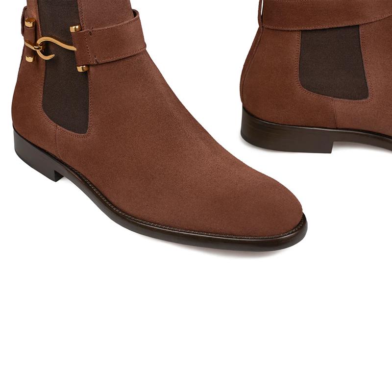 Men's Brown Suede Chelsea Boots