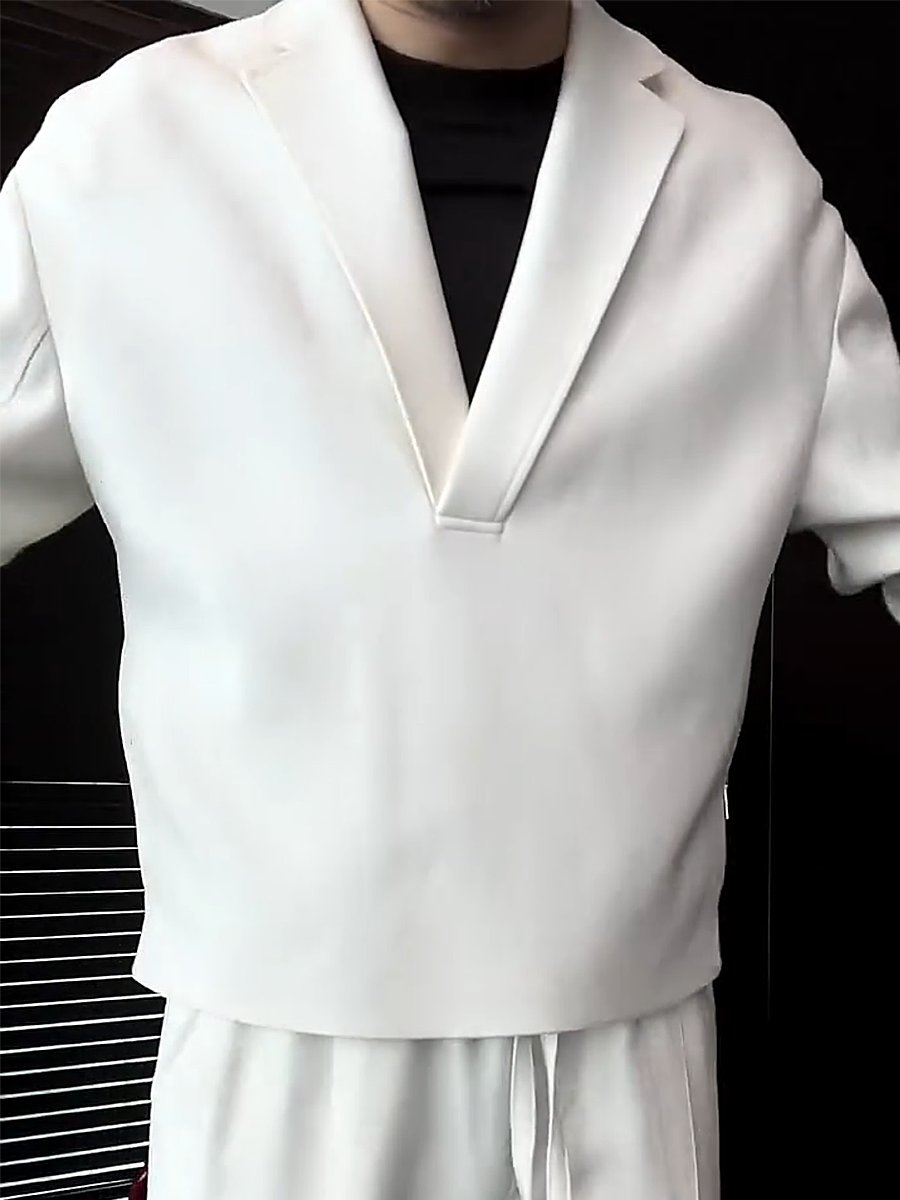 Side Double Zipper Lapel Top