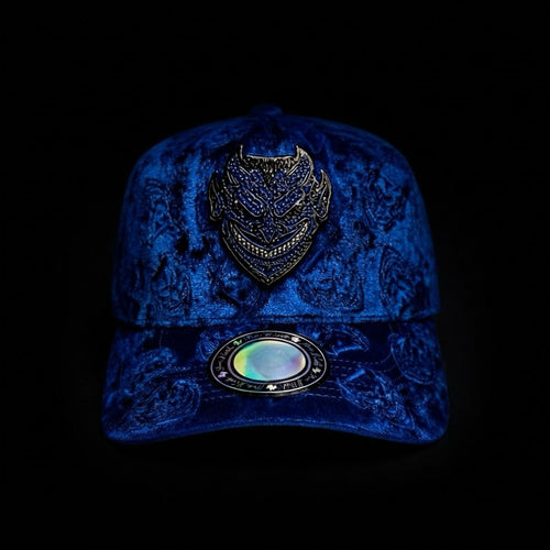 Blue Velvet Demon Monogram Cap