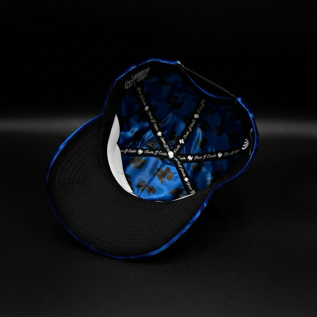 Blue Velvet Demon Monogram Cap
